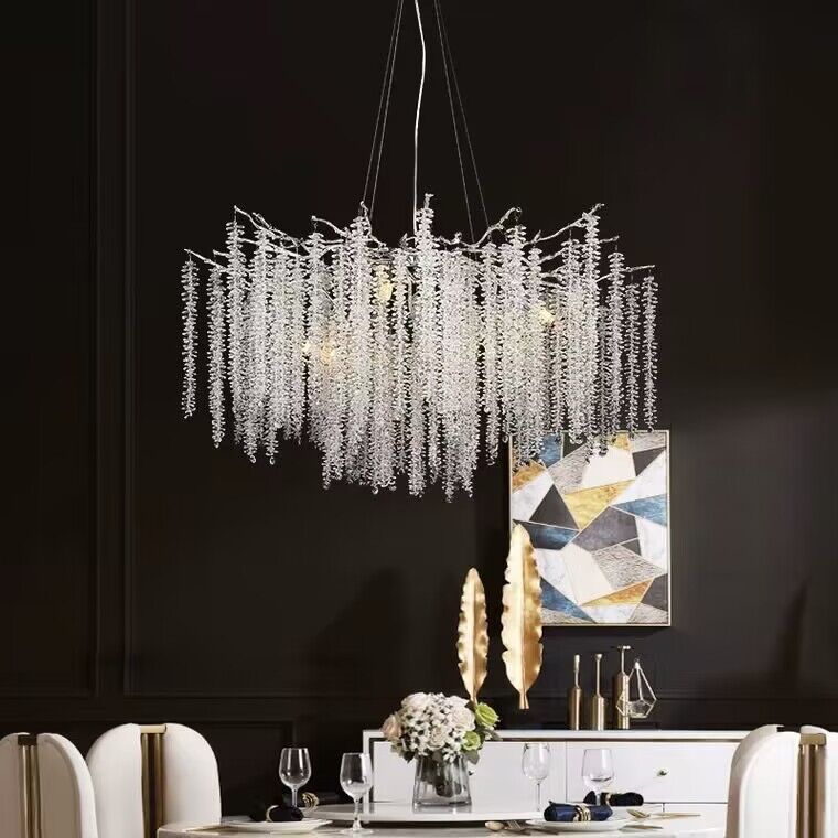 Branch Style Ceiling Light Crystal Icicle Chandelier