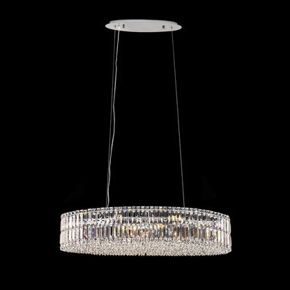 Modern Silver Ceiling Round/Rectangle Crystal Chandelier Set for Living Room/Dining Room/ Bedroom Decorative Light Fixture