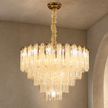 Quadro Glass Rod Chandelier