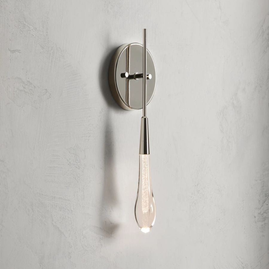 Denise Raindrop Glass Solitaire Wall Sconces