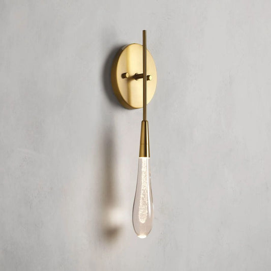 Denise Raindrop Glass Solitaire Wall Sconces