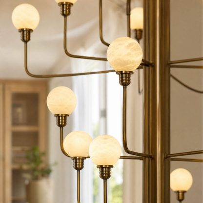 Aelis Alabaster Foyer Large Chandelier