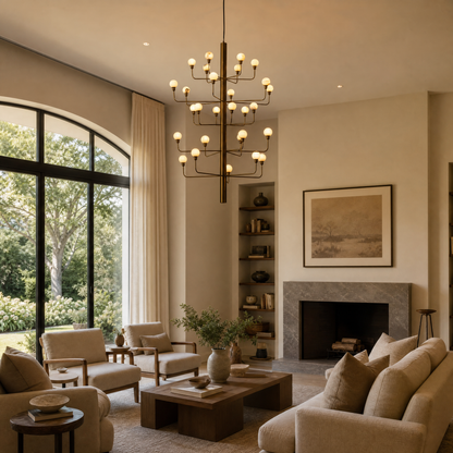 Aelis Alabaster Foyer Large Chandelier