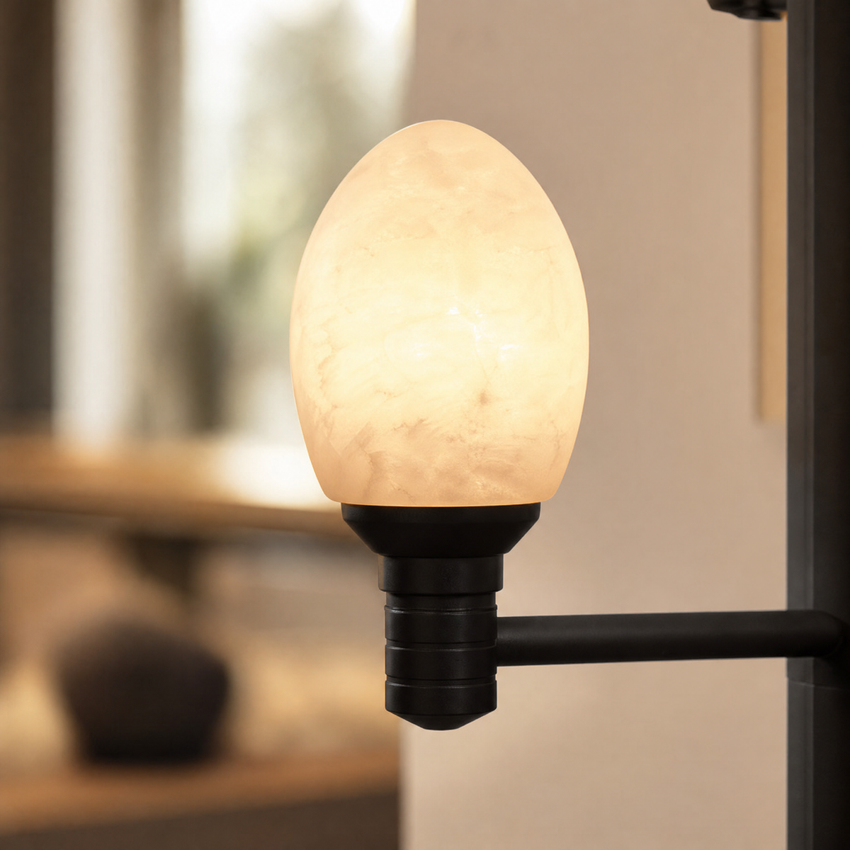 Aelis Alabaster Large Black Chandelier