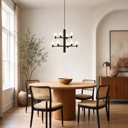 Aelis Alabaster Large Black Chandelier