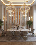 Luxury 5-Tier Crystal Rods  Luxury Gala Chandelier