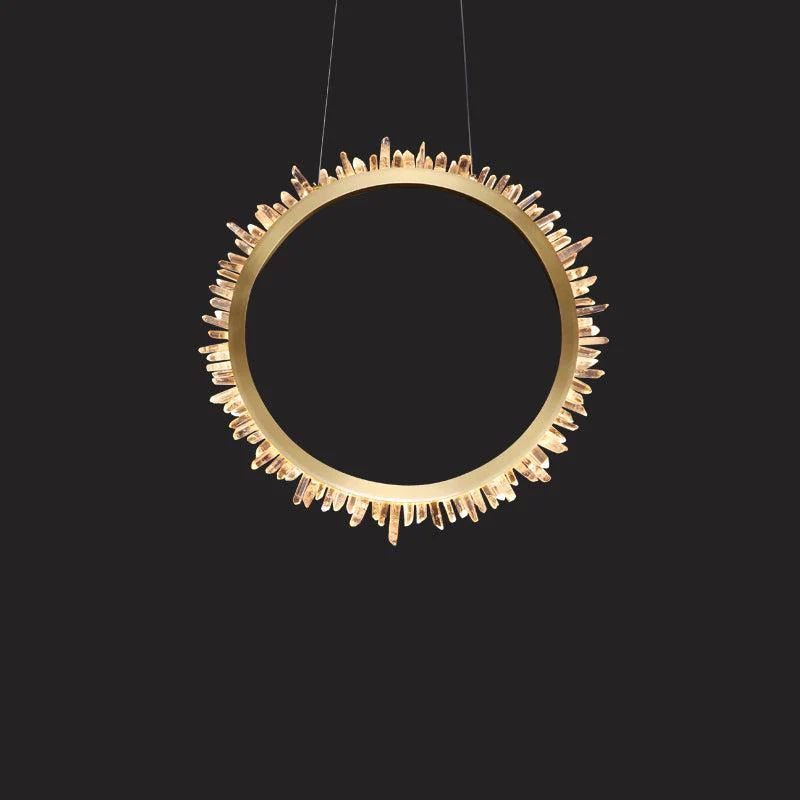 Rose Rock Crystal Ring Chandelier Contemporary Chandelie Staircase