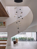 Glass Raindrop Foyer & Staircase Chandelier