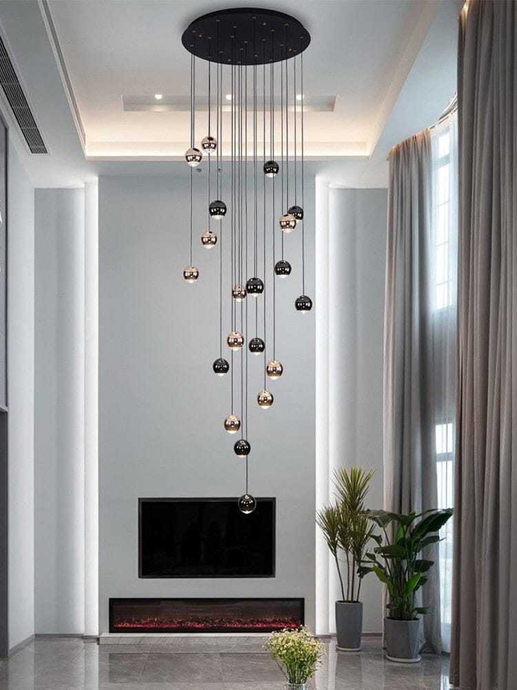 Glass Raindrop Foyer & Staircase Chandelier