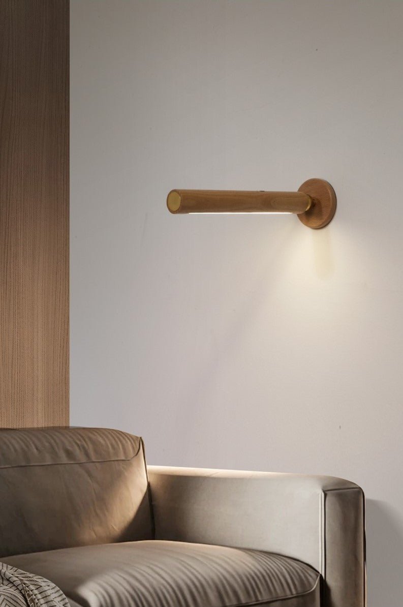 Deniselamp® Minimalistic Wooden Wall Lamp in Nordic Style