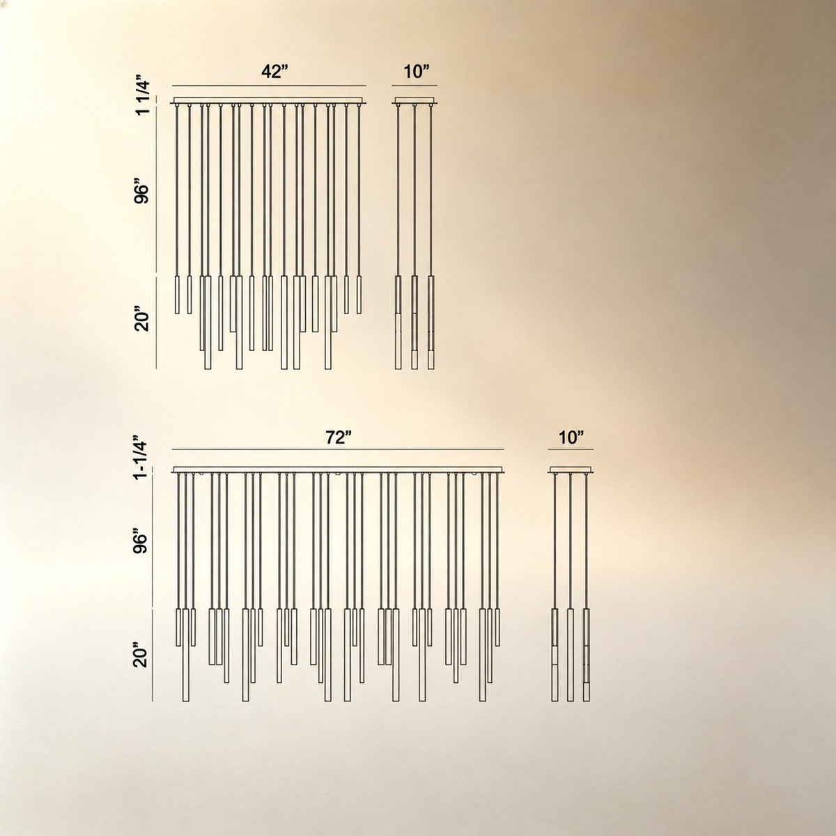Santana Linear Multi Light Pendant