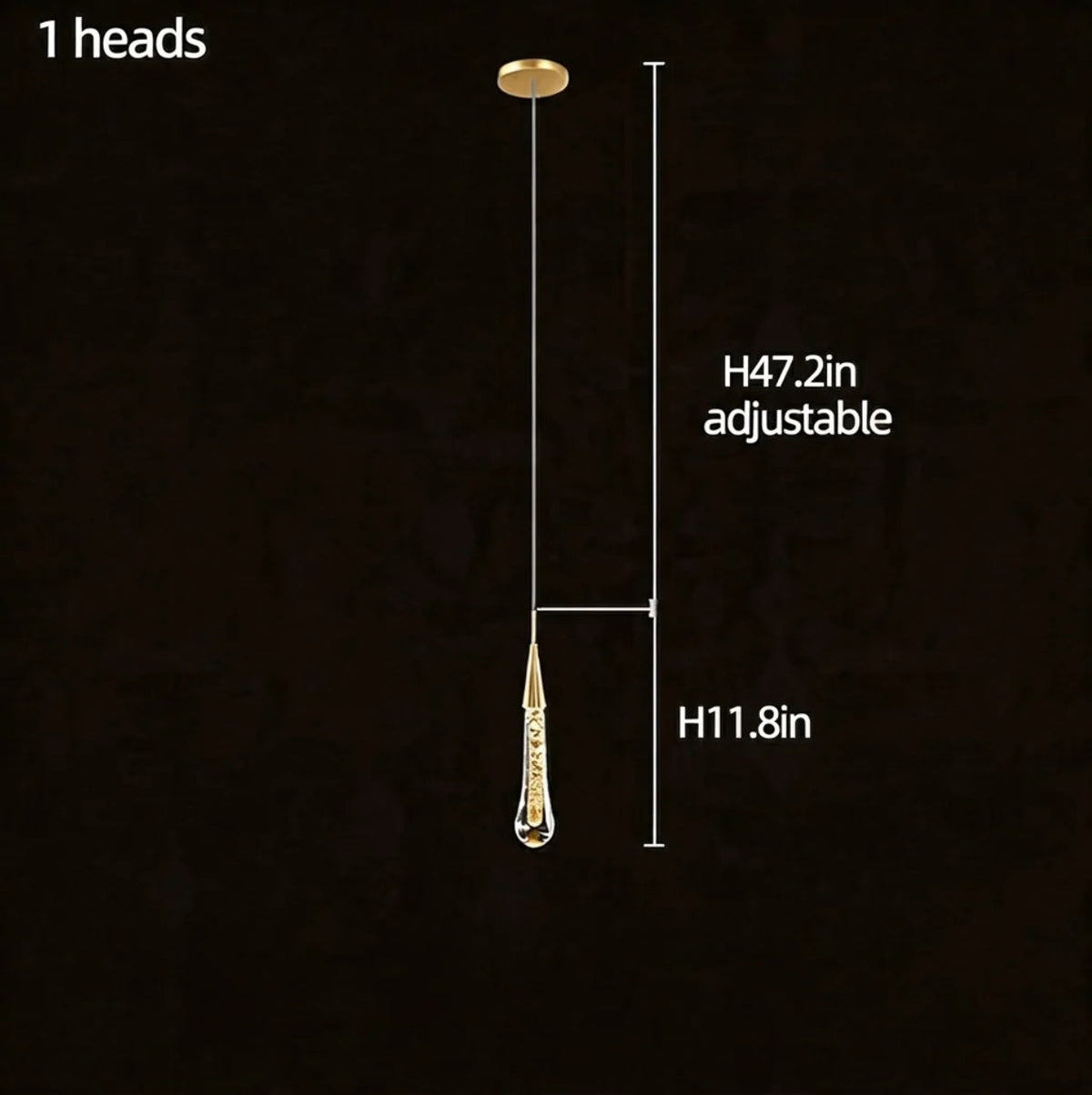 Modern Gold Chandelier Pendant Light Hanging Aluminum LED Fixture for Dining Room Illumination