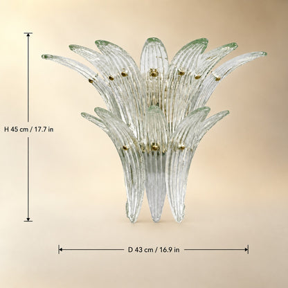 Seraphia Two Tier Glass Leaf Wall Sconce
