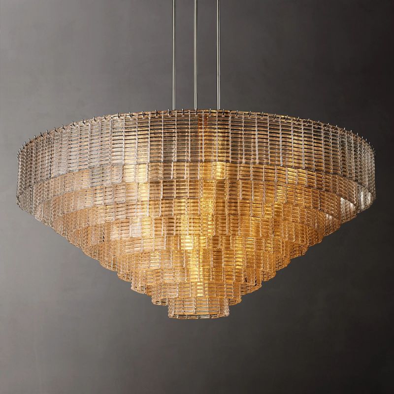 Sireni Glass Round Chandelier 65" - thebelacan