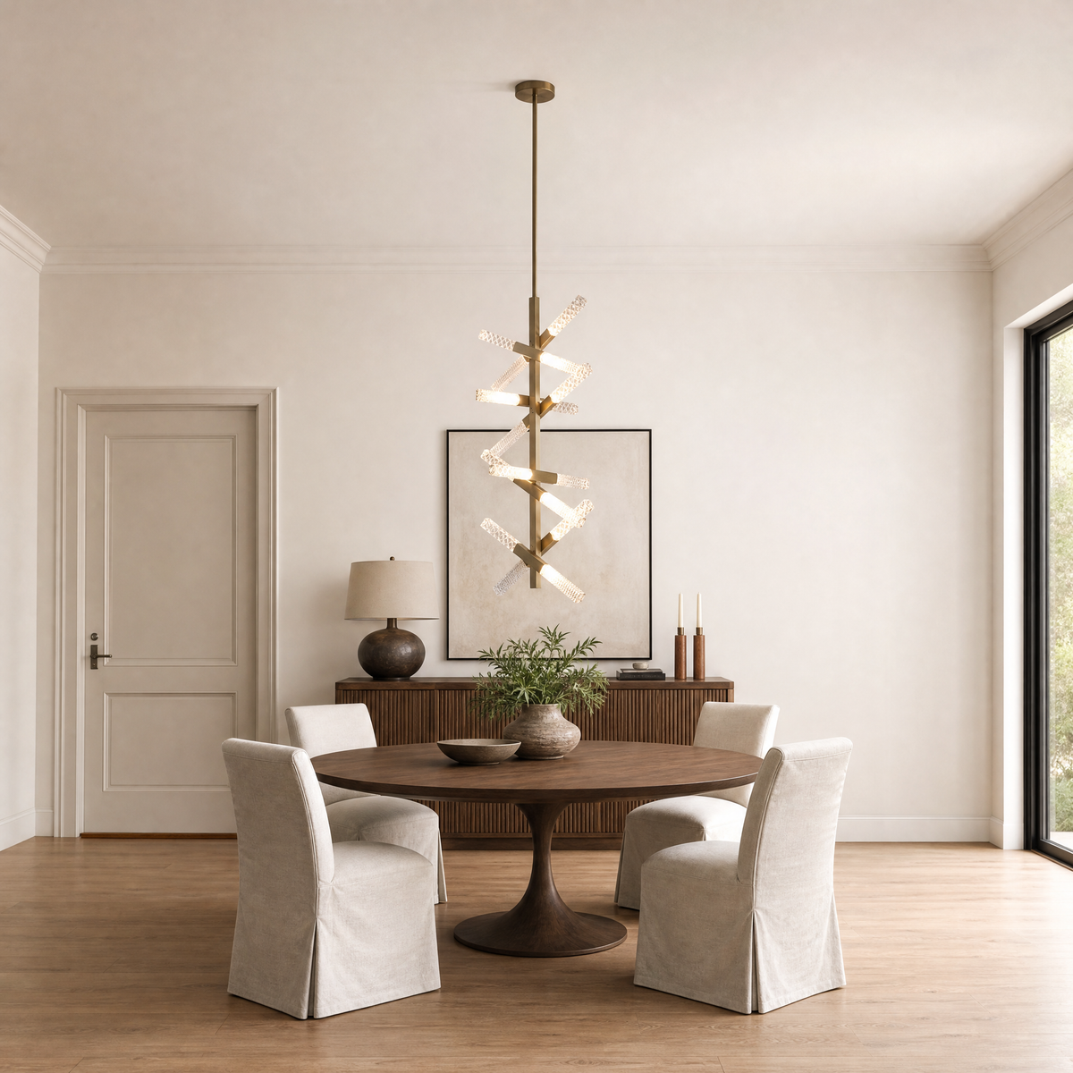 Galis Crystal Glass Helix Chandelier