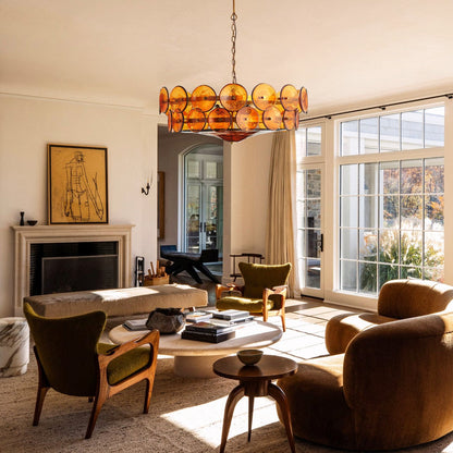 Solaris Disc Murano Chandelier