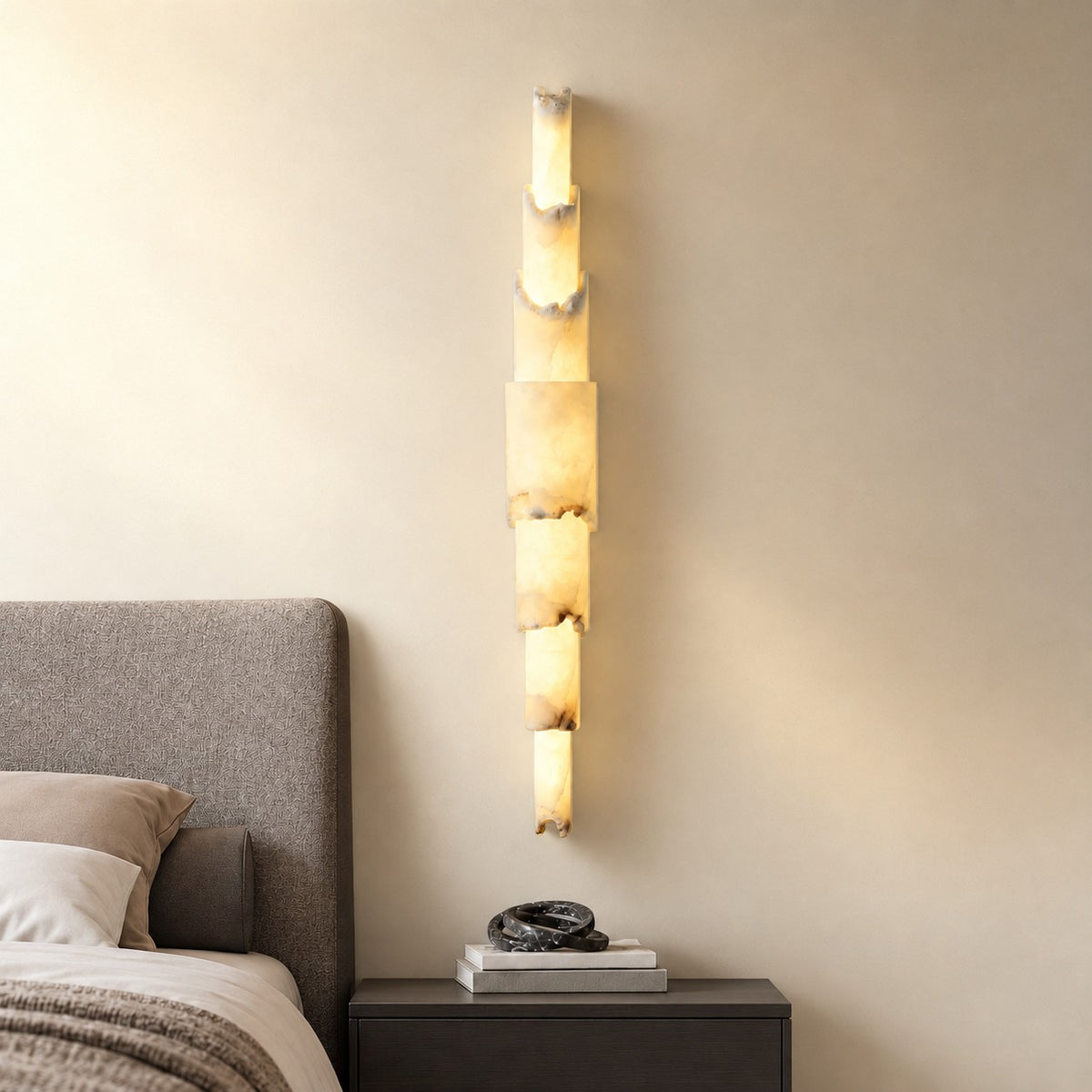 Stravelle Layered Alabaster Organic Wall Sconce