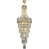 Stylish Foyer Long Staircase Chandelier Large Crystal Ceiling Lighting Fixture For Living Room Decoration