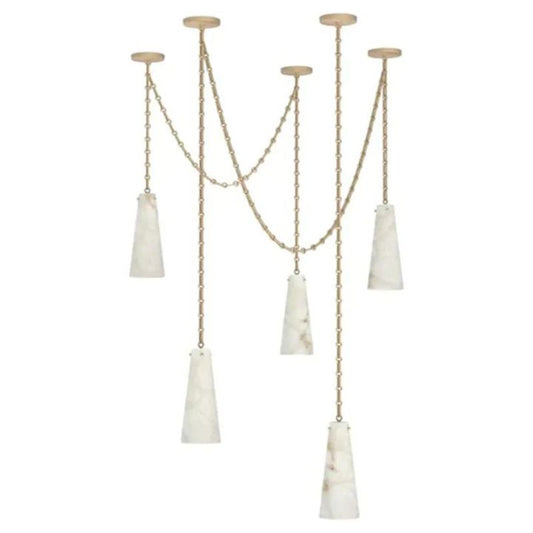 Charlene Marble Modern 5-Light Chandelier