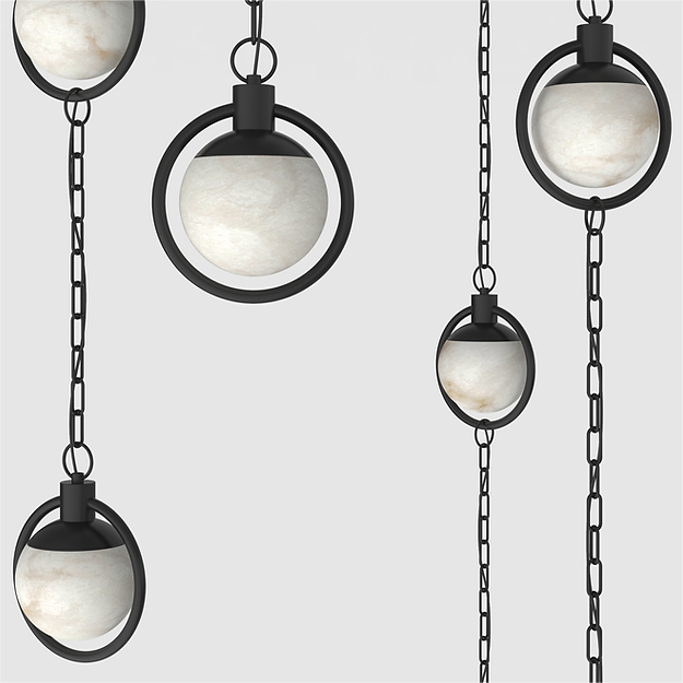 Trenat Alabaster Chandelier 3-chains