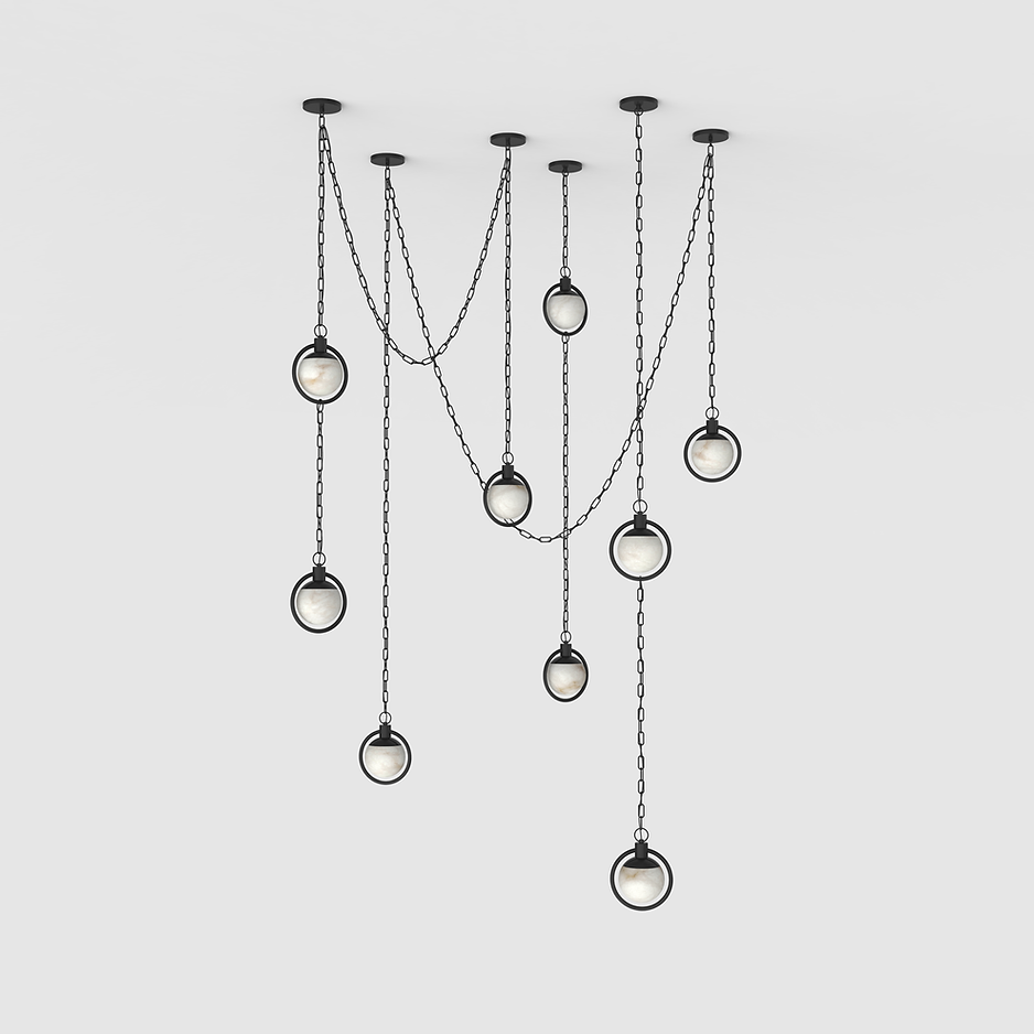 Trenat Alabaster 6-lights Chandelier