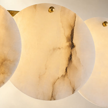 Valencia French Art Deco Spanish Alabaster Chandelier