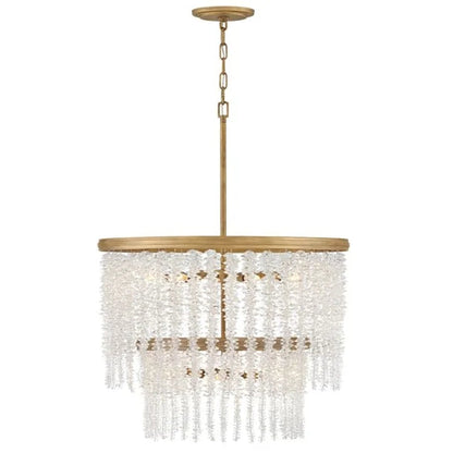 Denise Lamp Vac Crystal Round 2 Tier Chandelier 26"
