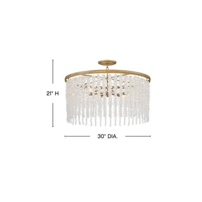 Denise Lamps Vac Crystal 30" Round Chandelier