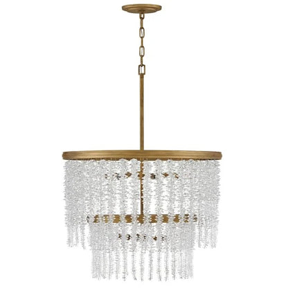 Denise Lamp Vac Crystal Round 2 Tier Chandelier 26"