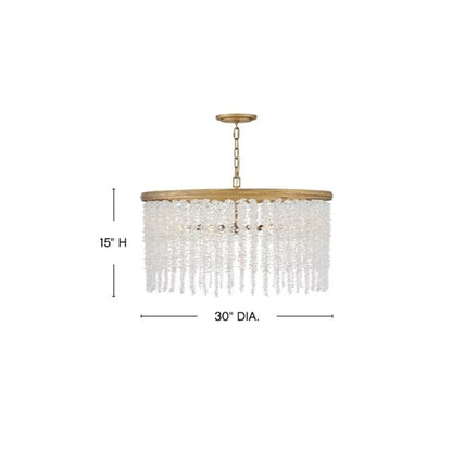 Denise Lamps Vac Crystal 30" Round Chandelier