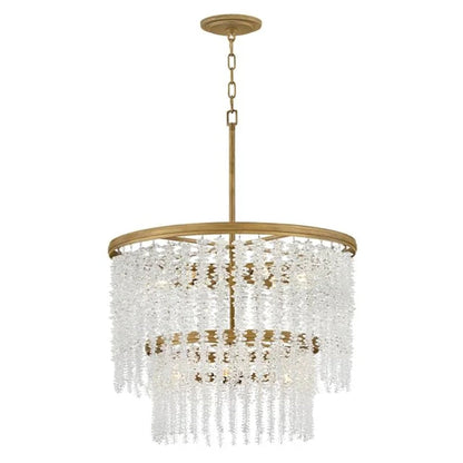 Denise Lamp Vac Crystal Round 2 Tier Chandelier 26"