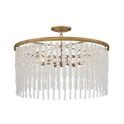 Denise Lamps Vac Crystal 30" Round Chandelier