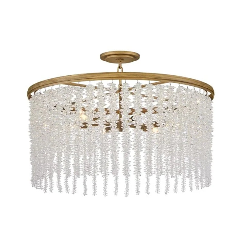 Denise Lamps Vac Crystal 30" Round Chandelier