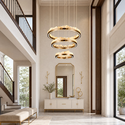Vast Realm Modern Sculptural Ring Chandelier