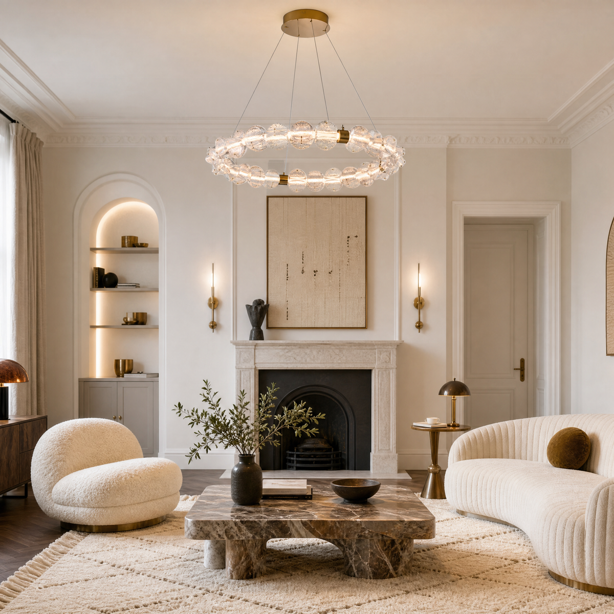 Briis Hand-Blown Glass Ring Chandelier