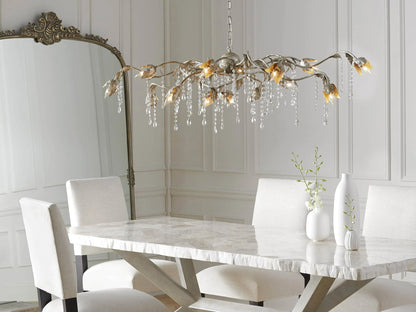 Gothic Viticcio Rectangular Chandelier 61" 71'' - Silver