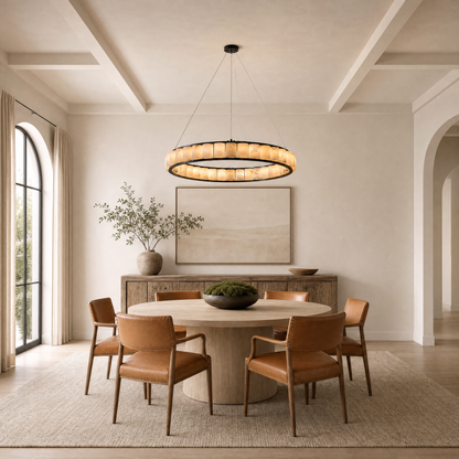 Griis Modern Alabaster Ring Chandelier