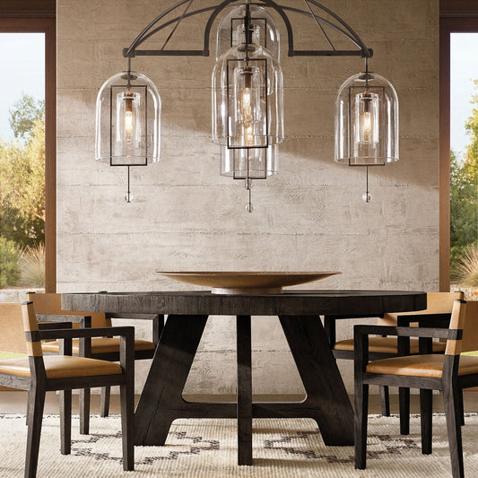 Fansiica Round Chandelier 73" 5-Lights