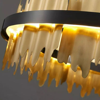 JC Wave 2-Tier Modern Round Chandelier
