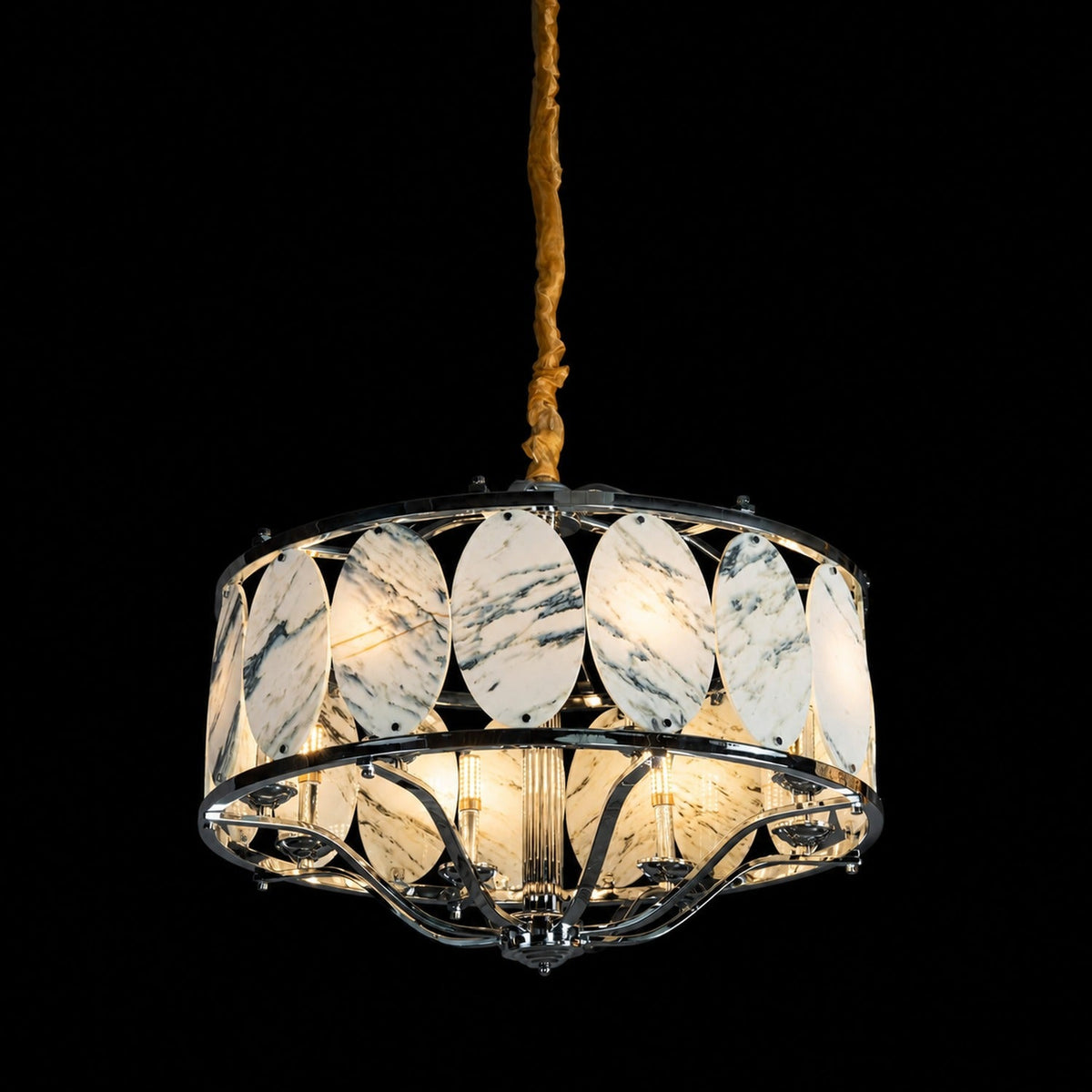 Vintage Lantern Luxury Stone Chandelier