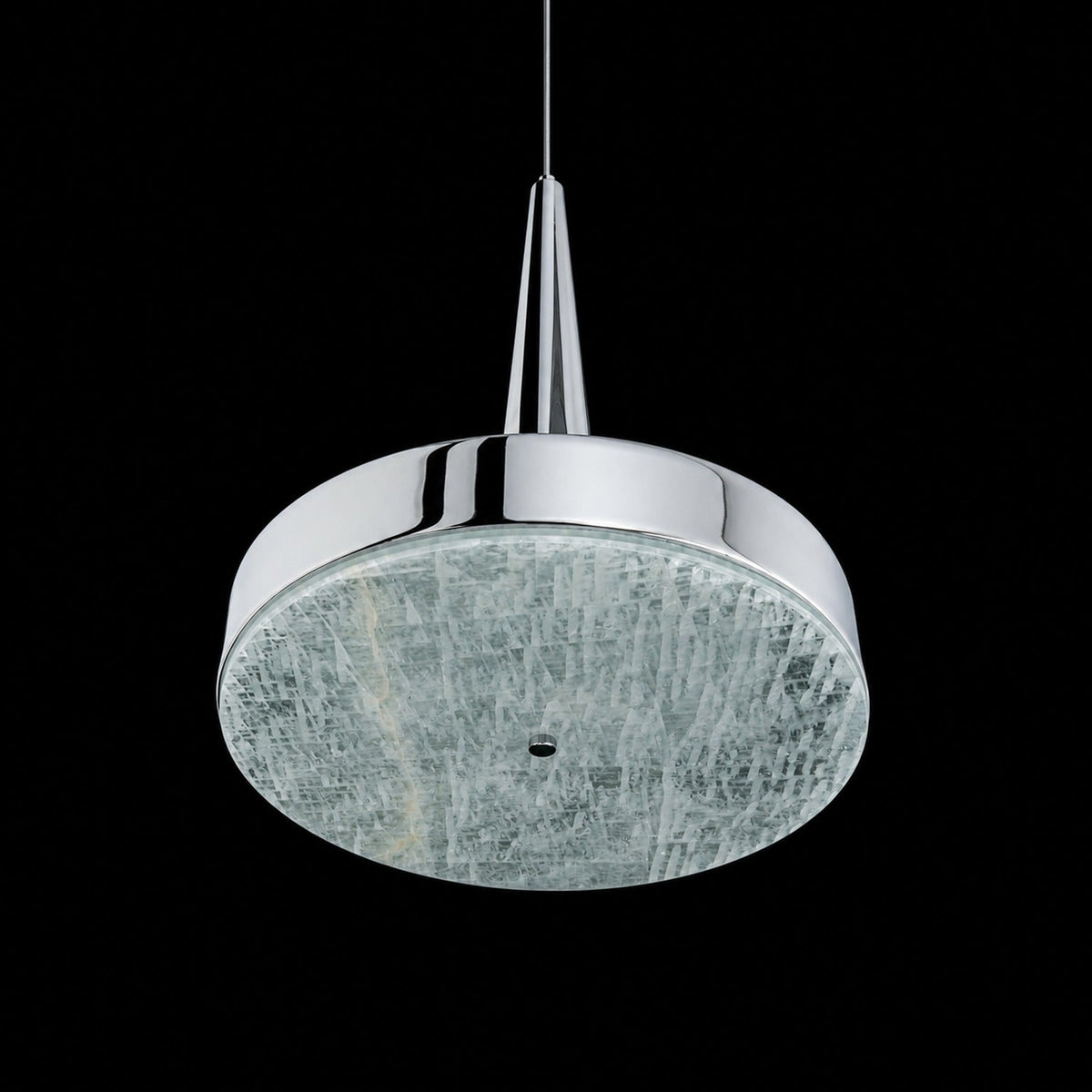 Modern Luxury Stone LED Disc Pendant Chandelier