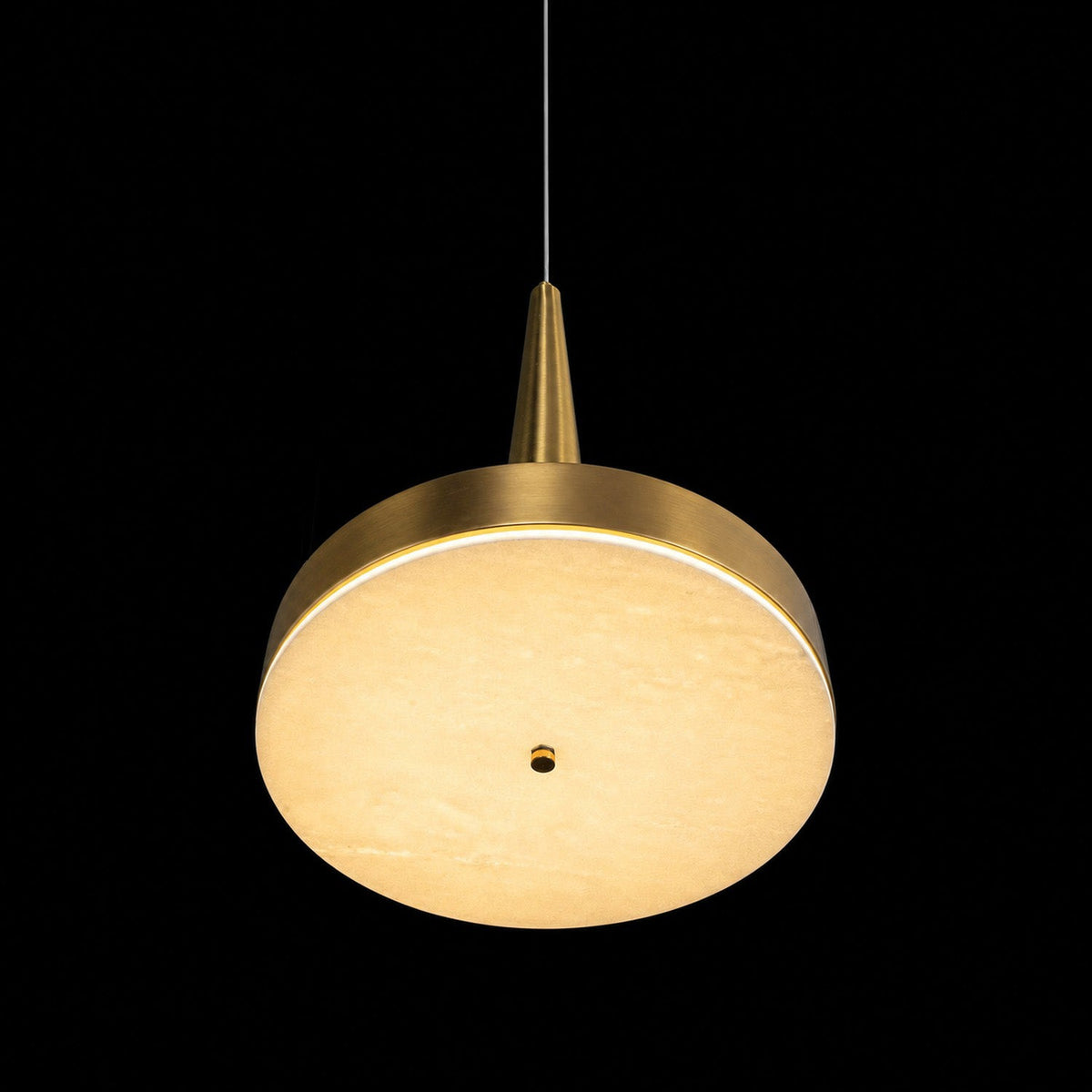 Modern Luxury Stone LED Disc Pendant Chandelier
