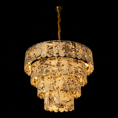 Grand Four-Tier Snowcrest White Luxury stone Chandelier