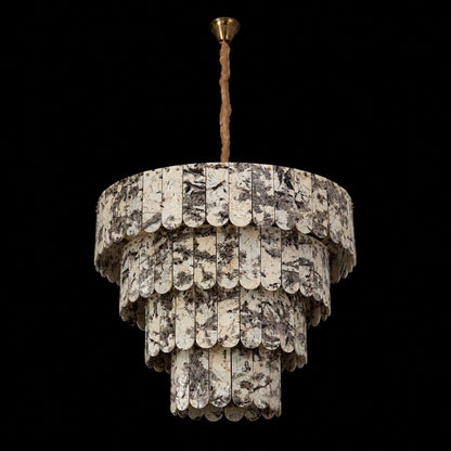 Grand Four-Tier Snowcrest White Luxury stone Chandelier