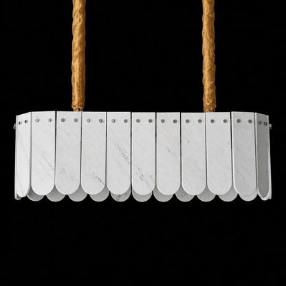 Modern Layered Luxury stone Linear Chandelier