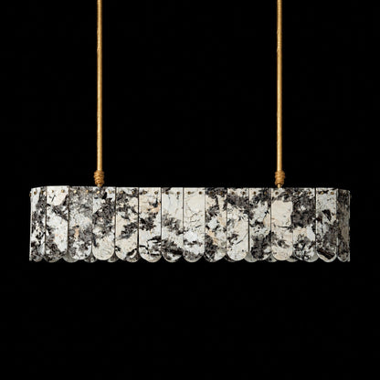 Modern Layered Luxury stone Linear Chandelier