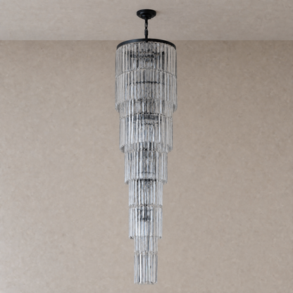 D500 Stripe Crystal Chip Stair Light - Black
