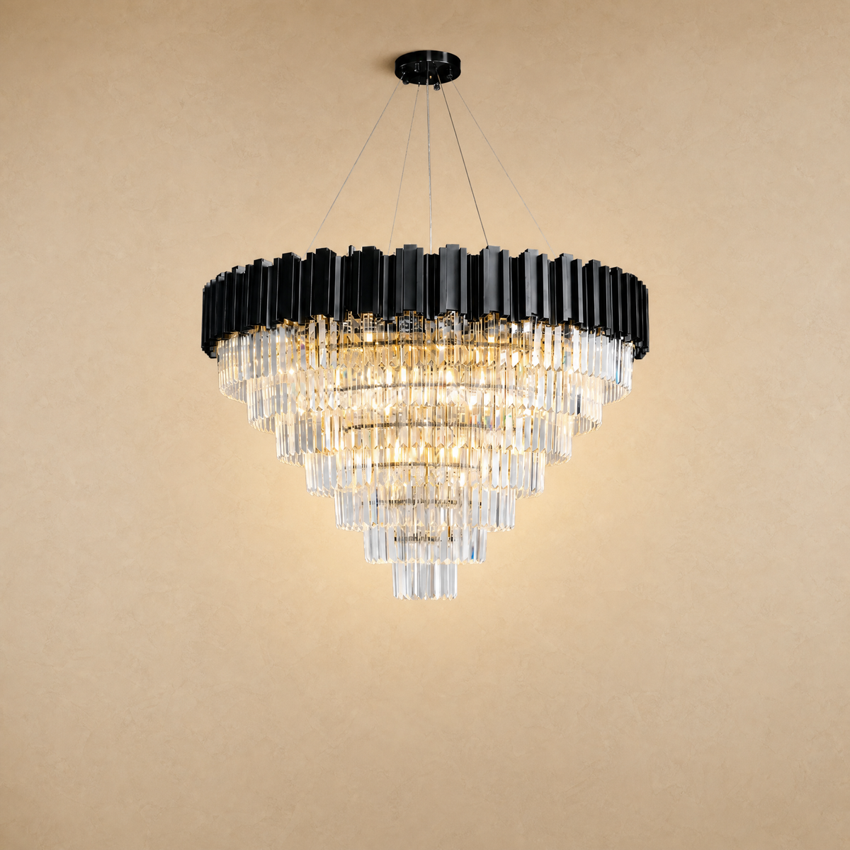 Preston Crystal Round Chandelier 39.4"D