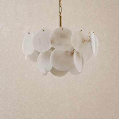 18" Round Alabaster Chandelier