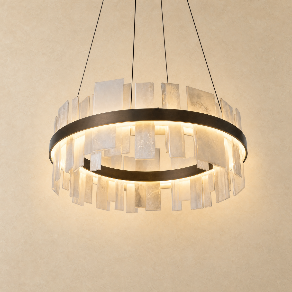 Alabaster Tile Round Pendant 800 - Copper